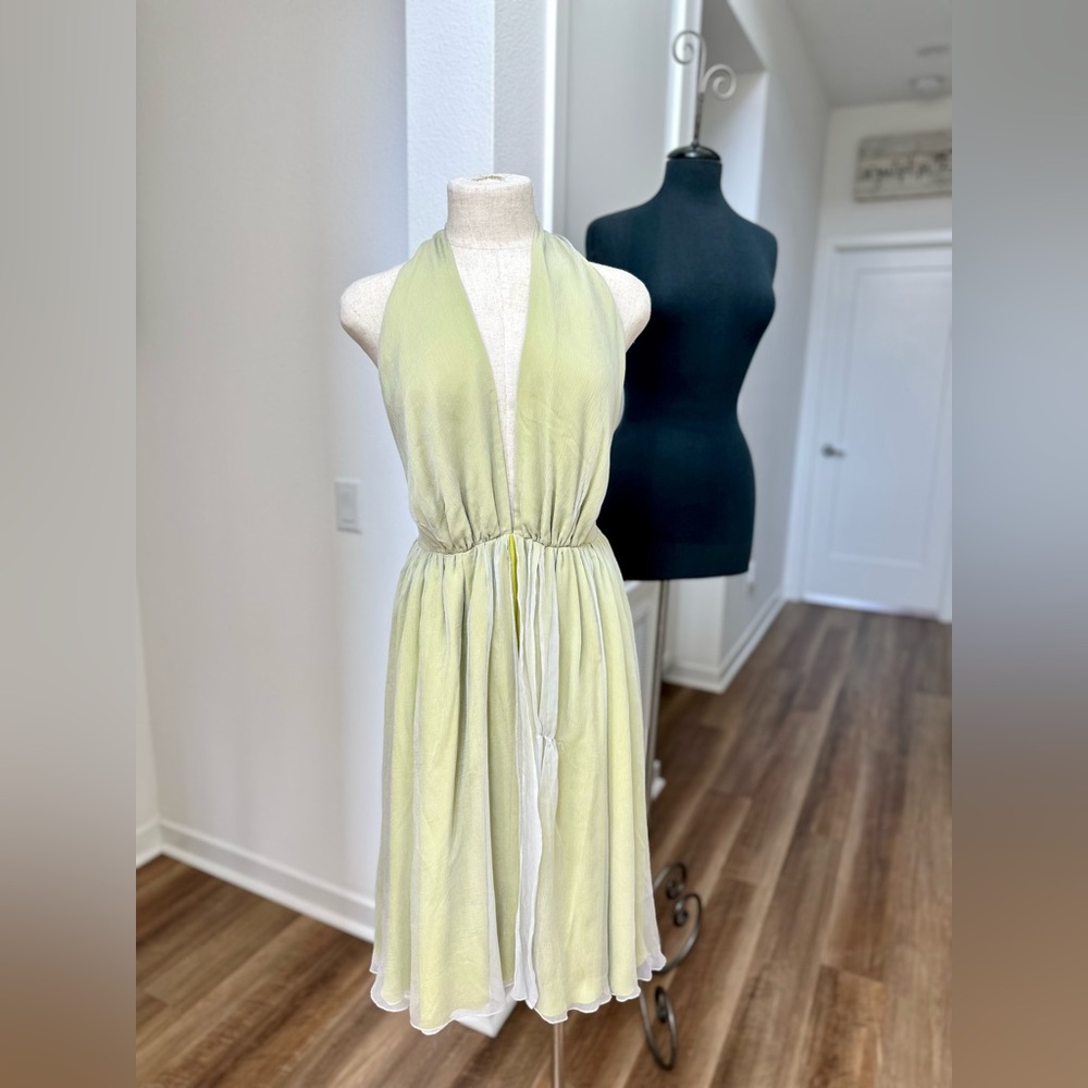 Custom Silk and Chiffon Dress